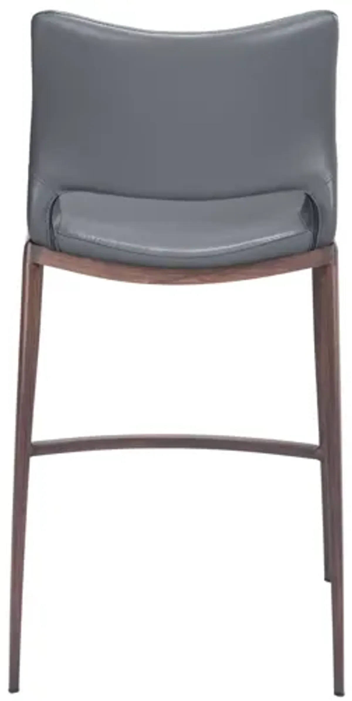 Ace Counter Stool (Set of 2) Dark Gray & Walnut