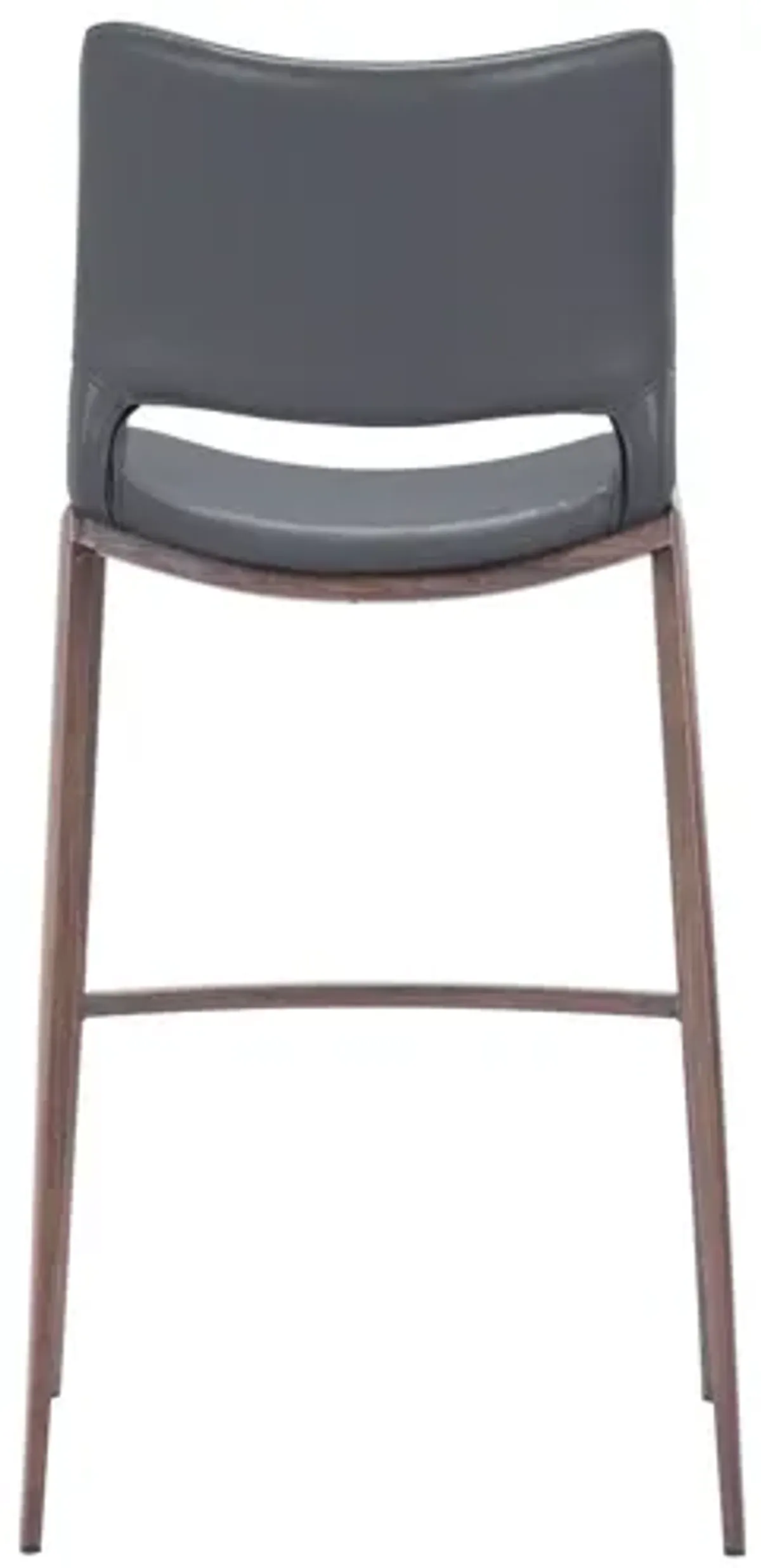 Ace Barstool (Set of 2) Dark Gray & Walnut