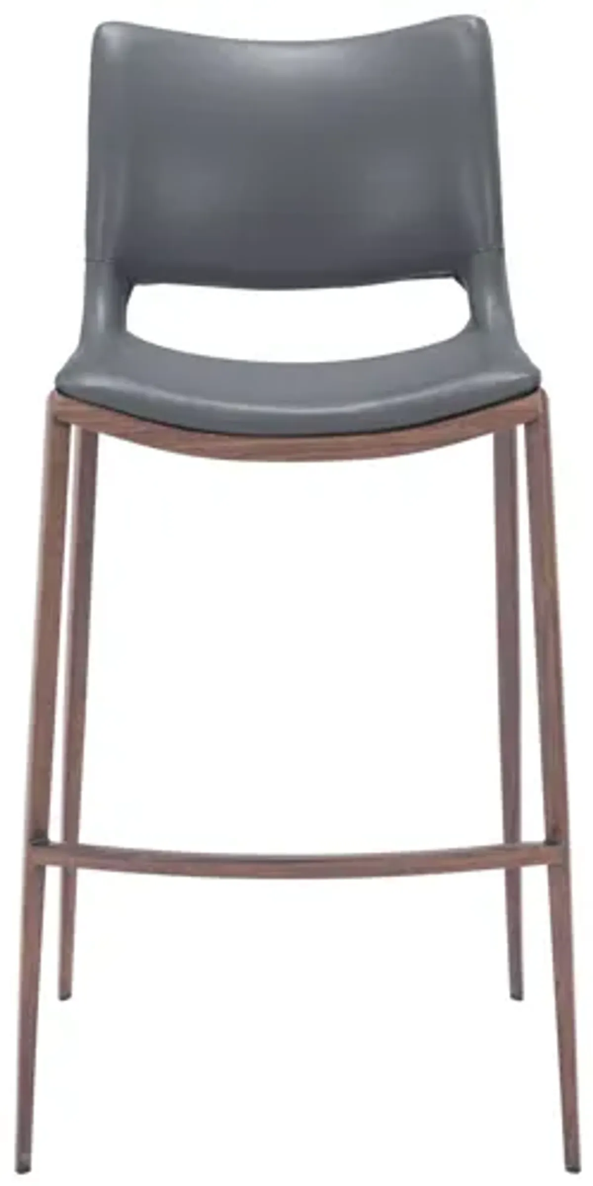 Ace Barstool (Set of 2) Dark Gray & Walnut