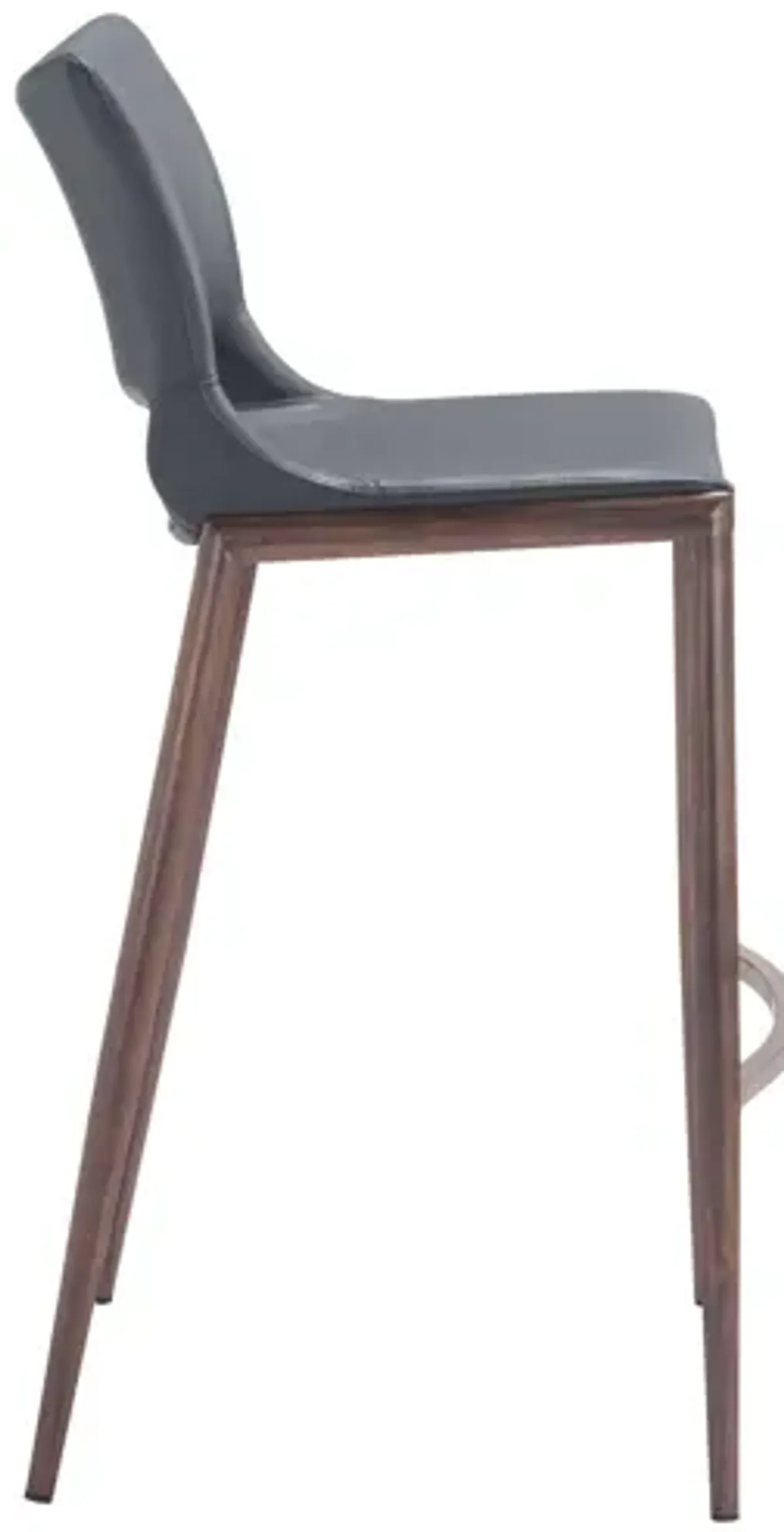 Ace Barstool (Set of 2) Dark Gray & Walnut