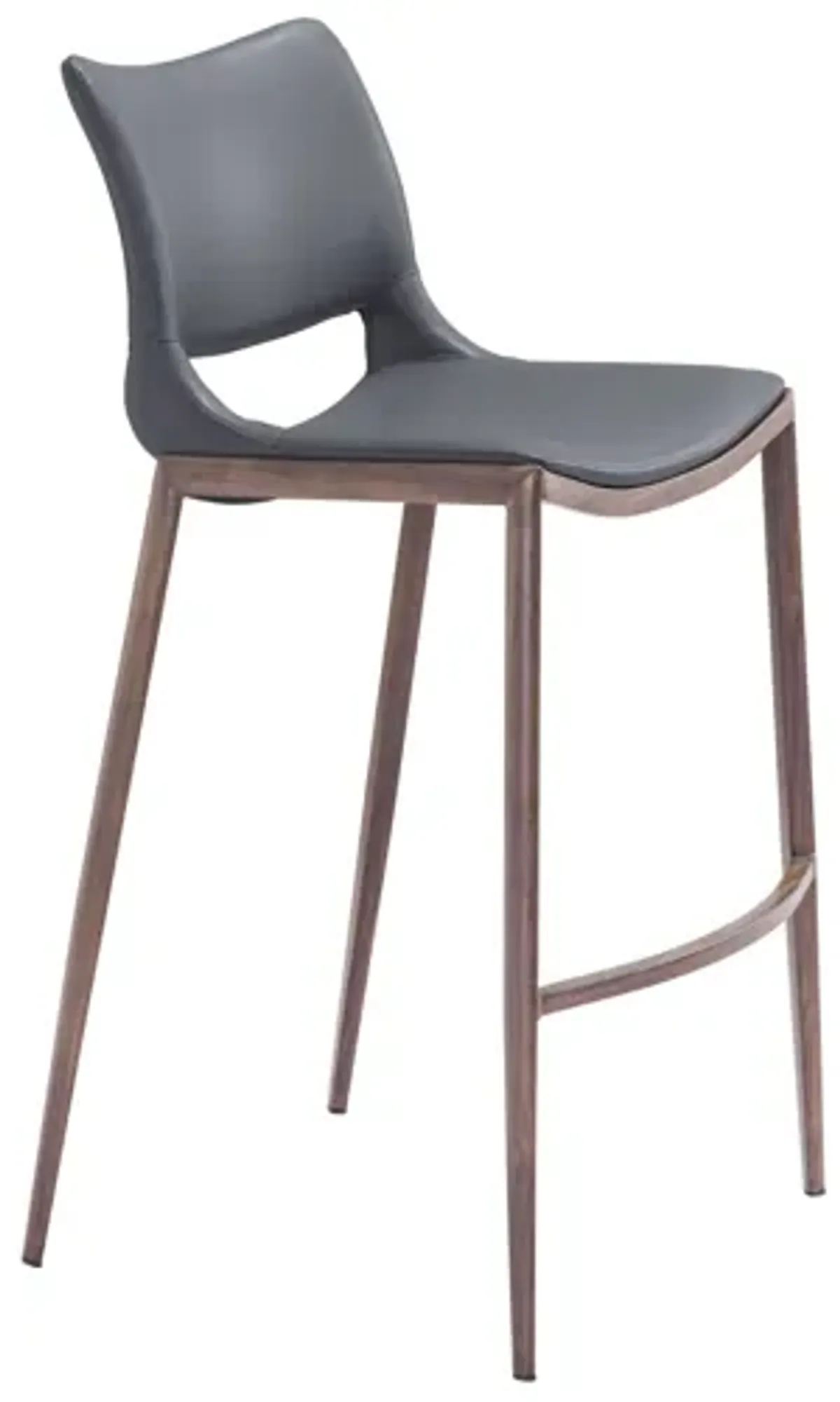 Ace Barstool (Set of 2) Dark Gray & Walnut