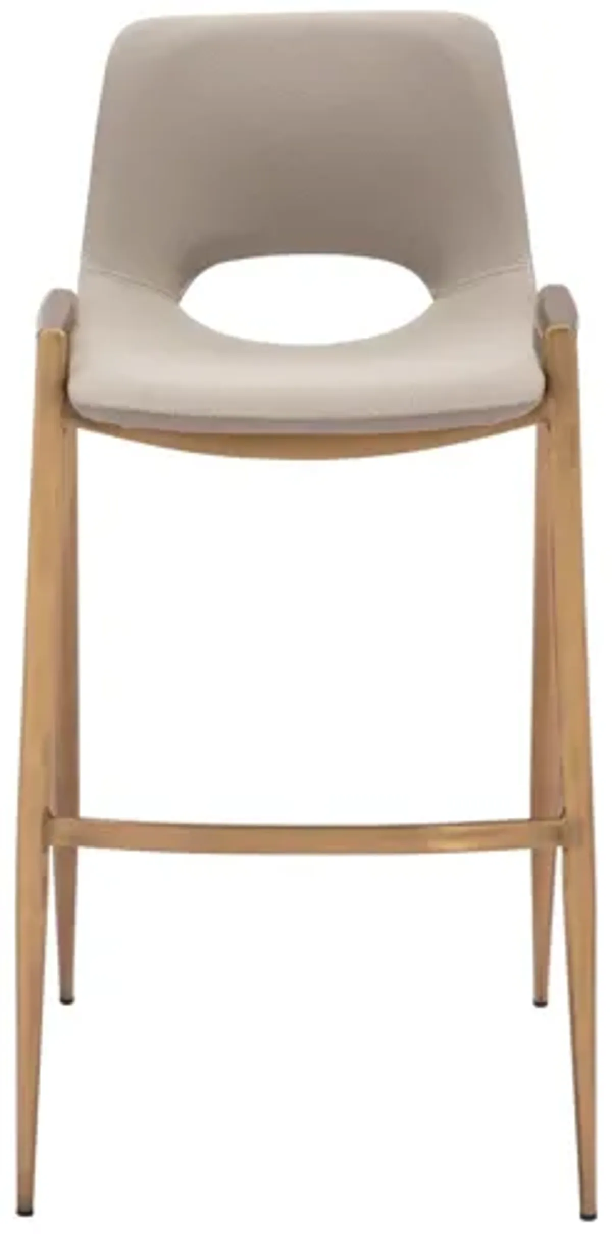 Desi Barstool (Set of 2) Beige & Gold