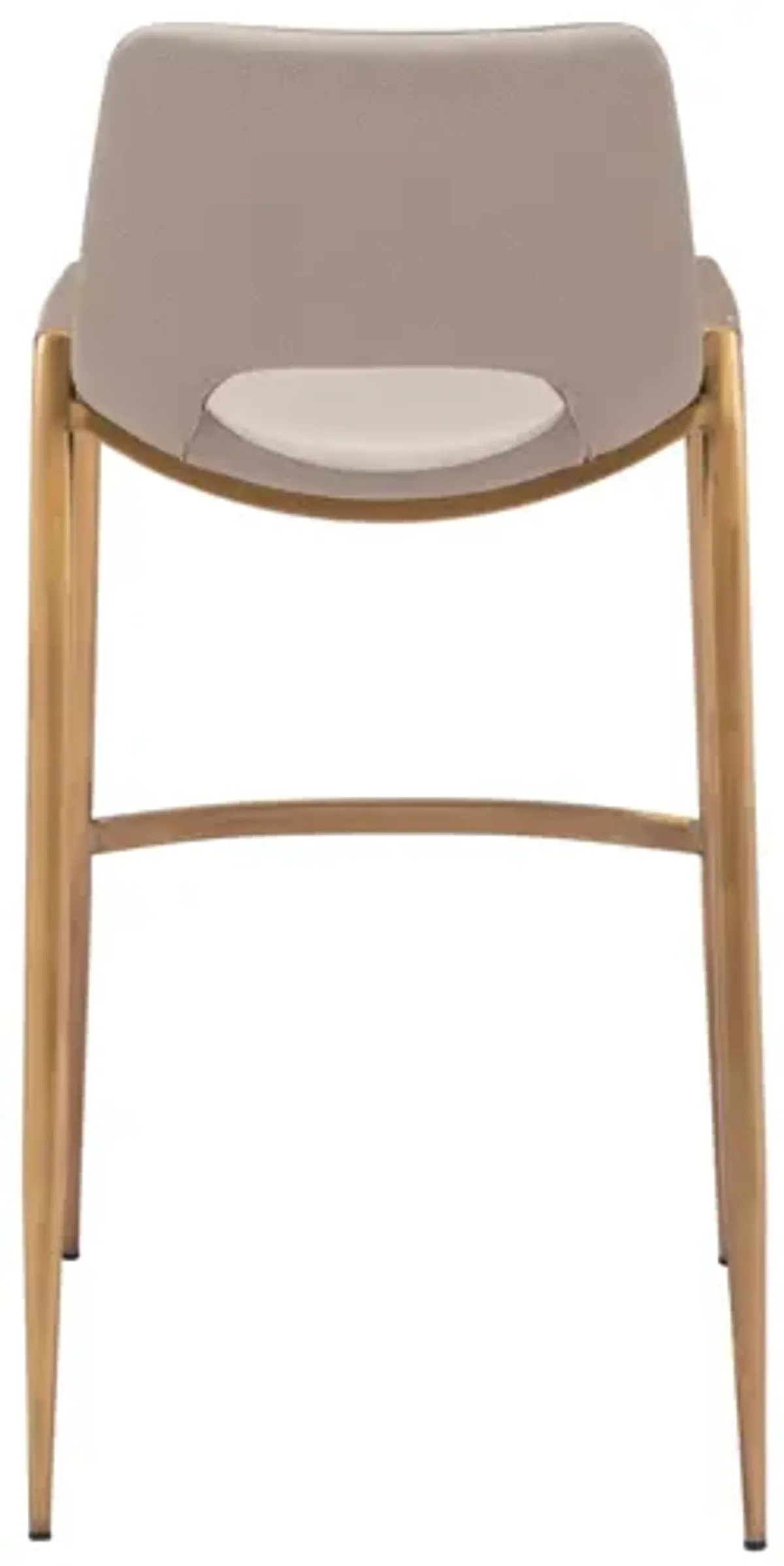 Desi Barstool (Set of 2) Beige & Gold