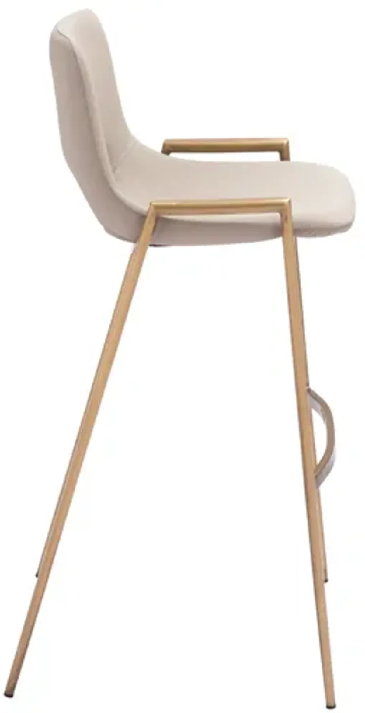 Desi Barstool (Set of 2) Beige & Gold