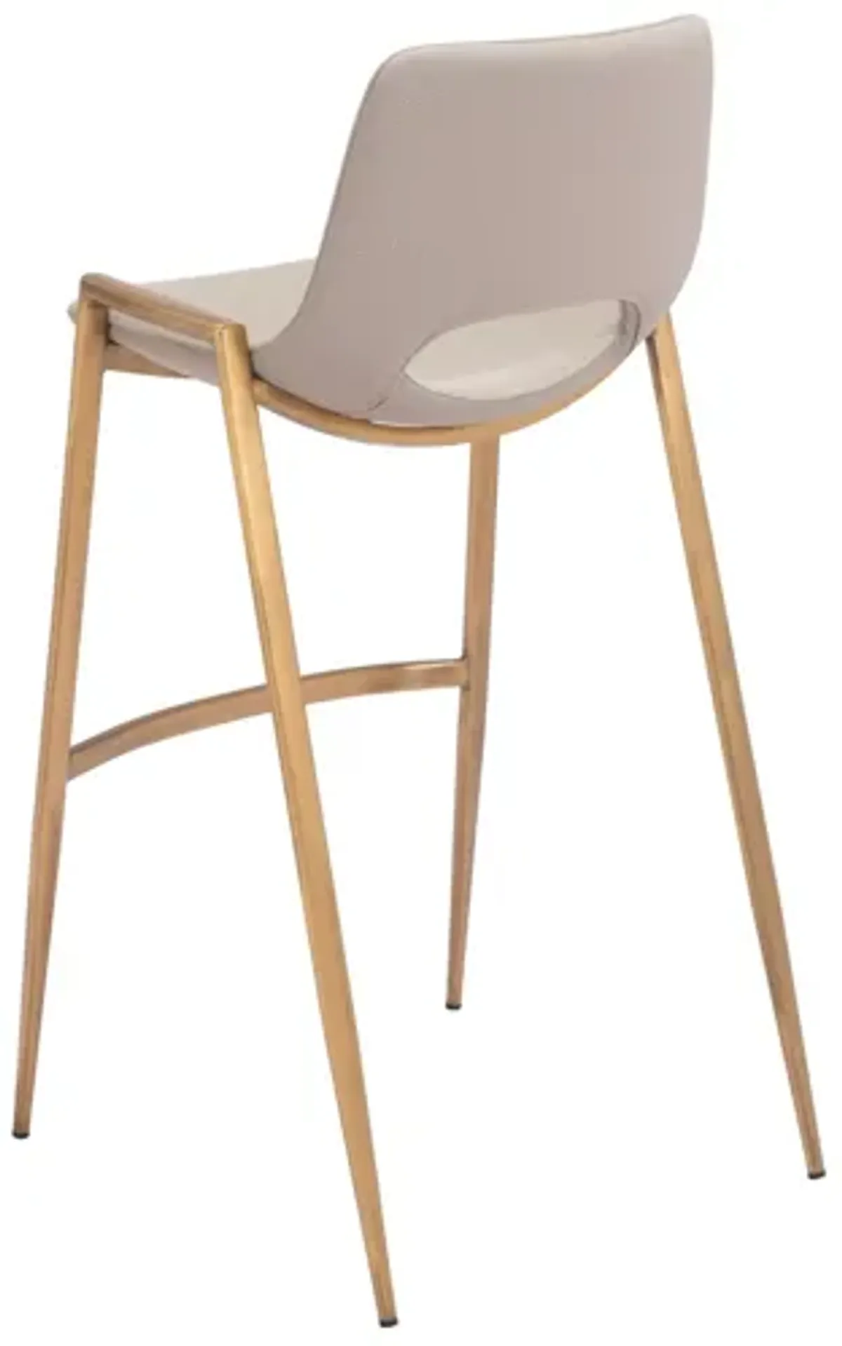 Desi Barstool (Set of 2) Beige & Gold