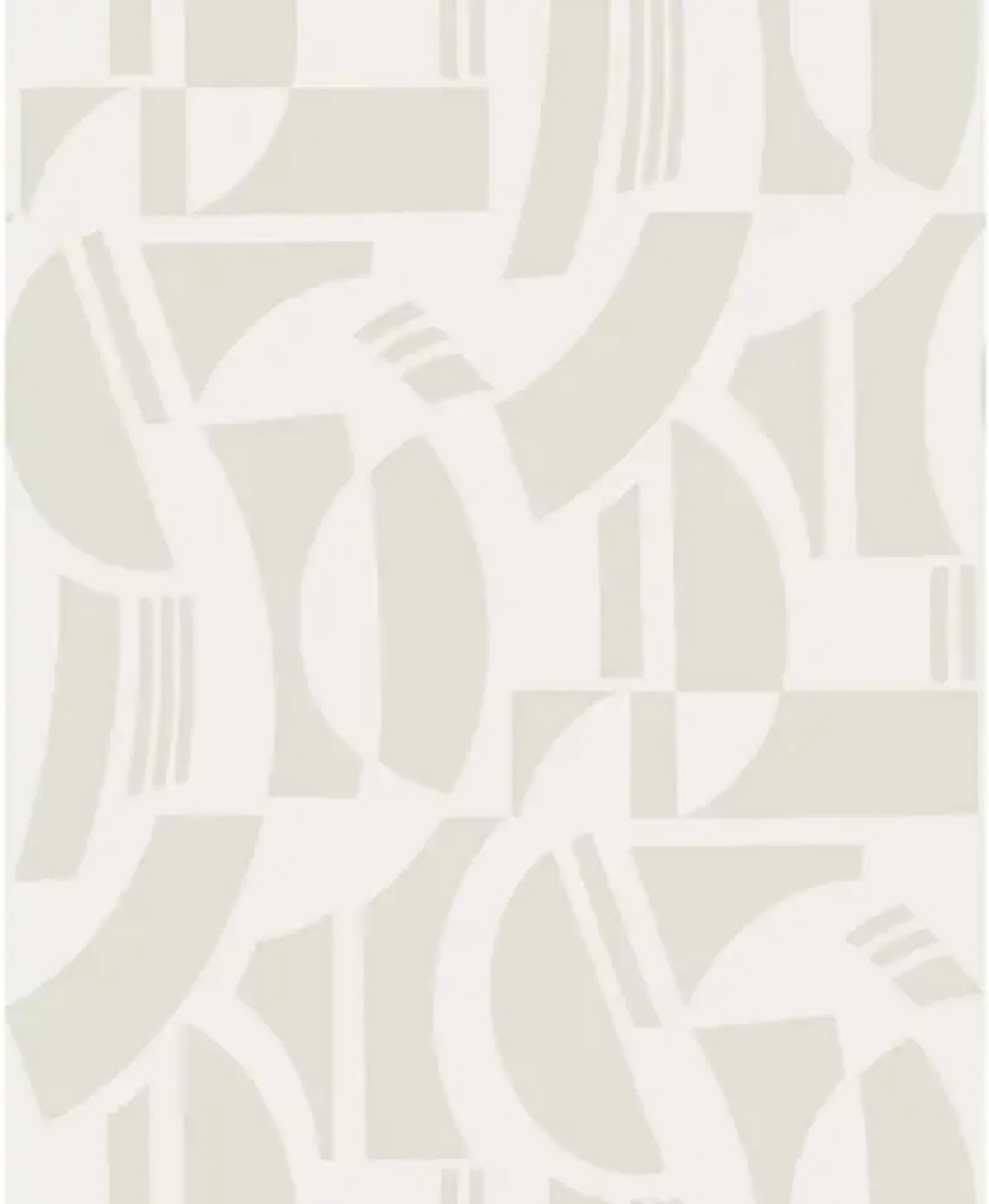 Carter Cream Geometric Flock Wallpaper