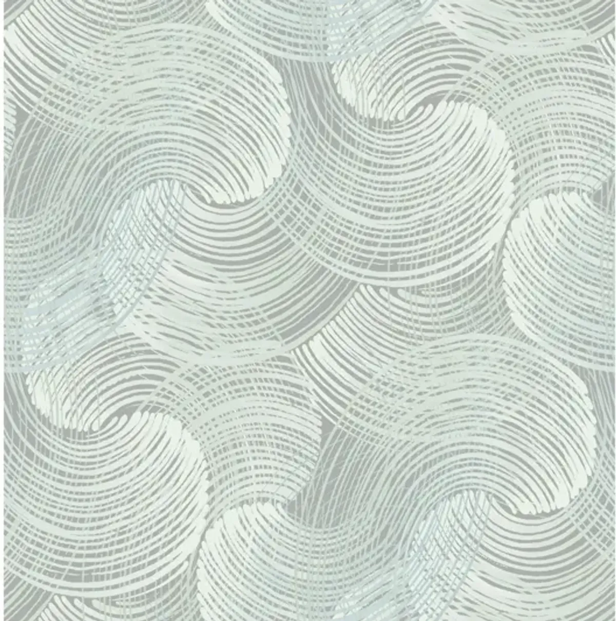 Karson Teal Swirling Geometric Wallpaper