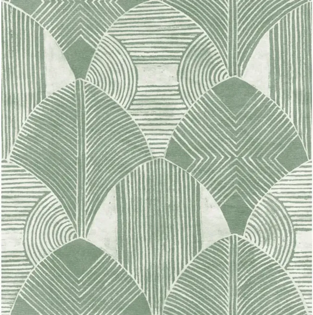 Westport Green Geometric Wallpaper