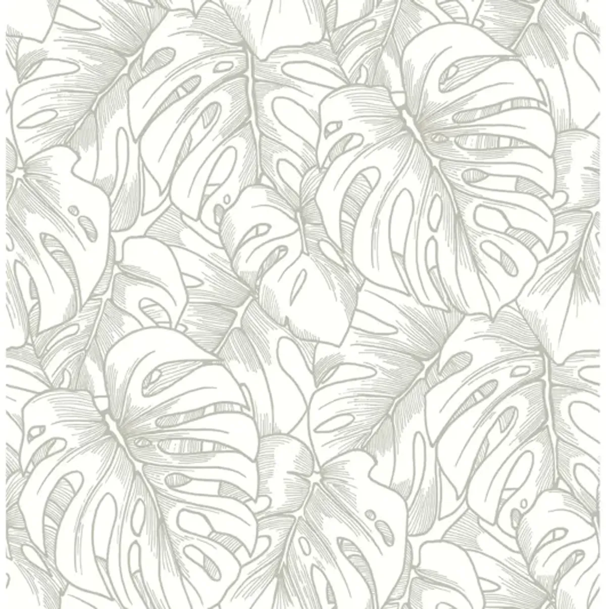 Balboa Silver Botanical Wallpaper