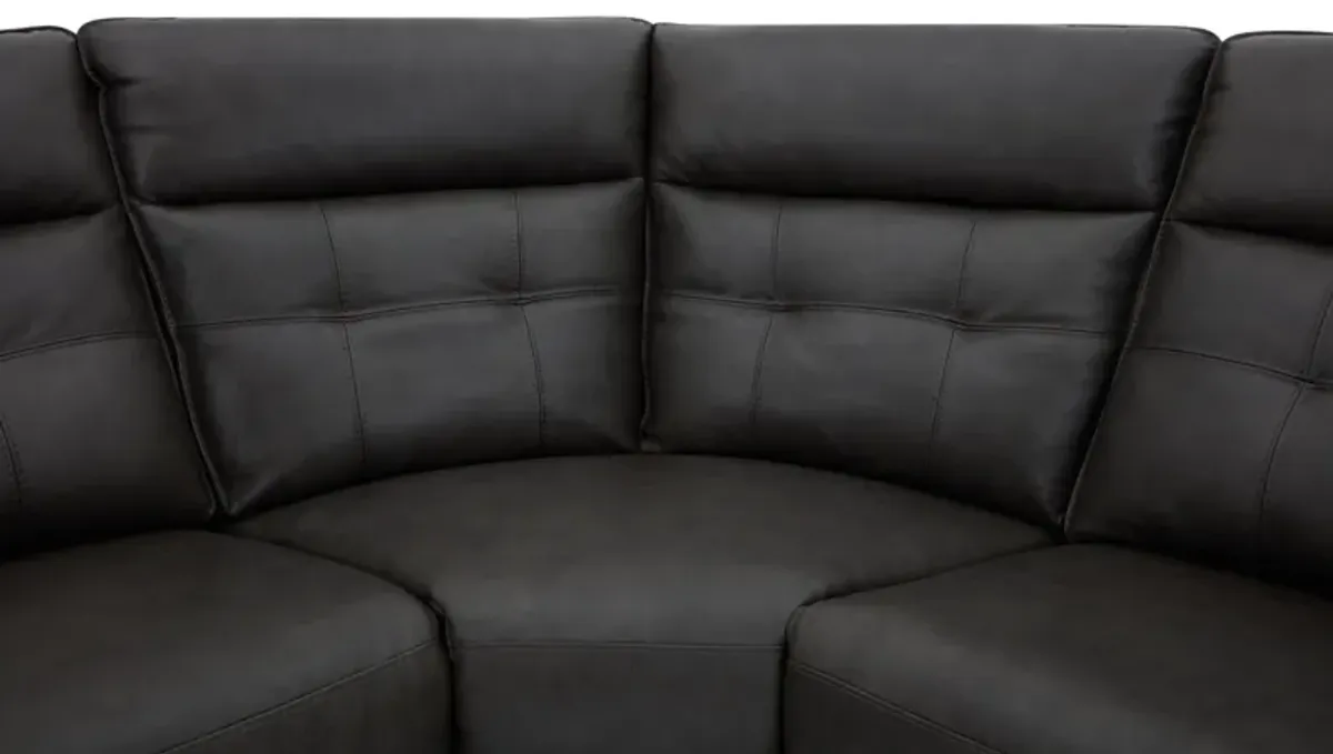 Orion 6-Piece Leather Dual Power Reclining Sectional