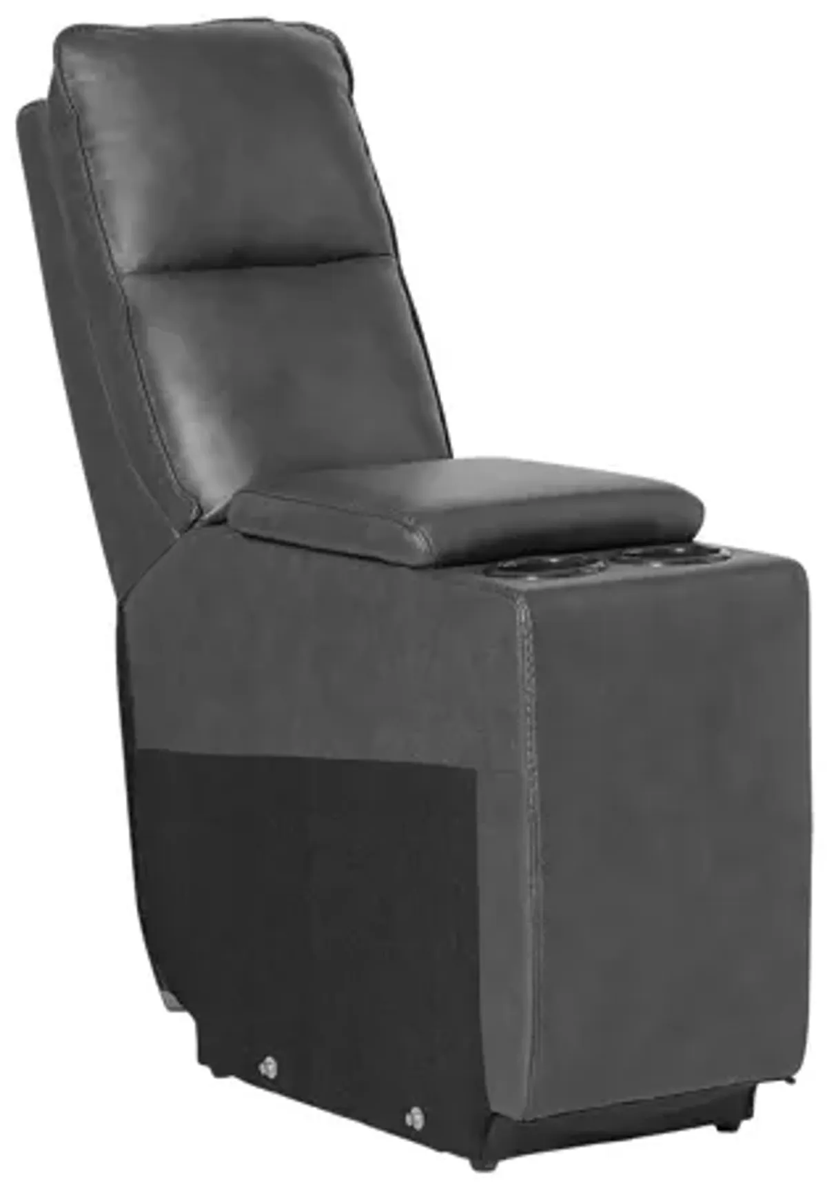 Orion 7-Piece Leather Dual Power Reclining Sectional with 2 Consoles