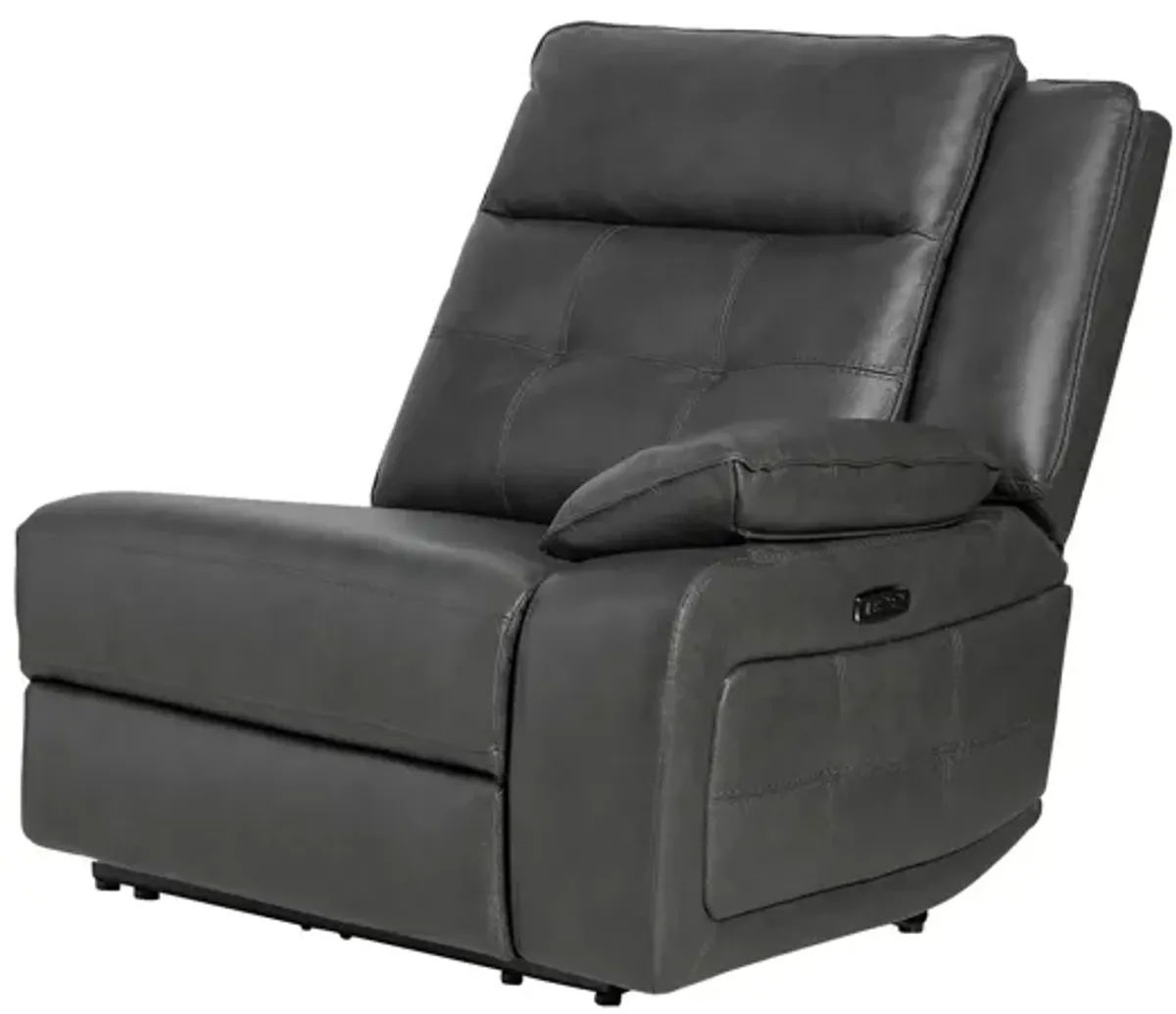 Orion 7-Piece Leather Dual Power Reclining Sectional with 2 Consoles