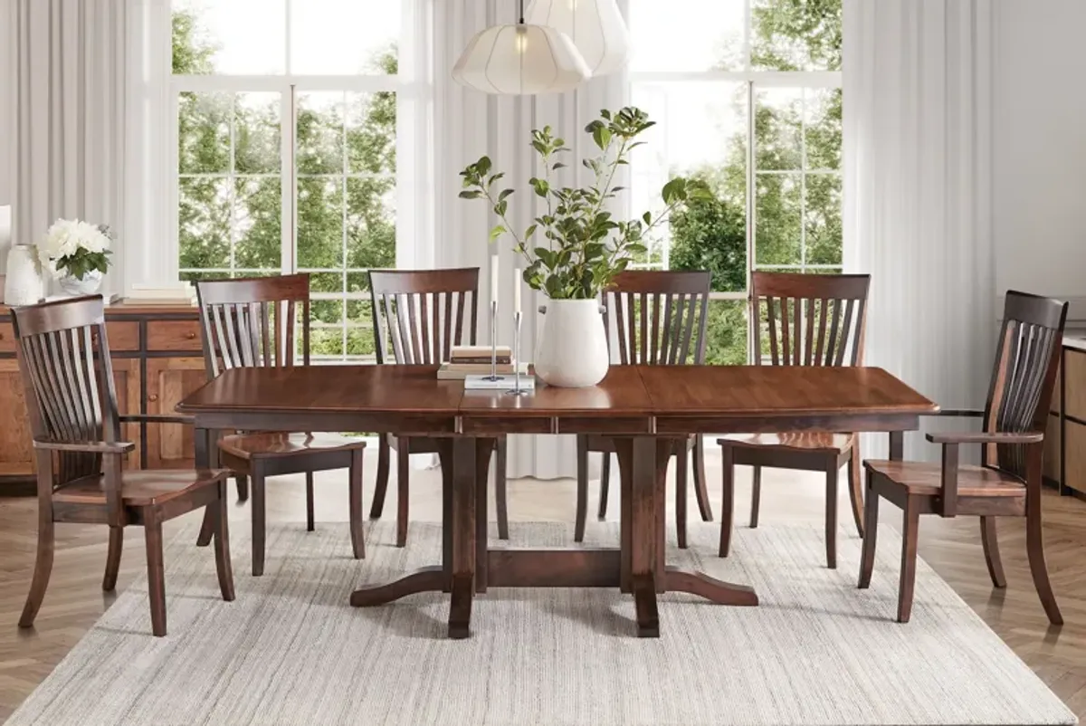 Millsdale Table + 4 Side Chairs + 2 Arm Chairs by Daniel's Amish