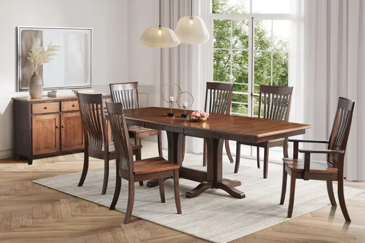 Millsdale Table + 4 Side Chairs + 2 Arm Chairs by Daniel's Amish