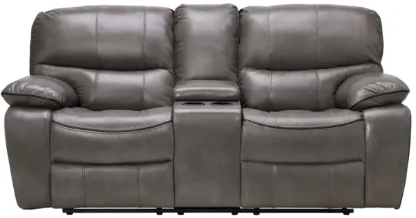 Lawson Grey Reclining Console Loveseat