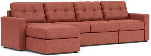 ModularOne Cantaloupe 3-Piece Sleeper Sofa with Left Arm Facing Chaise