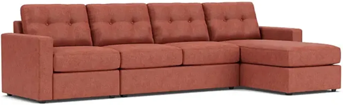 ModularOne Cantaloupe 3-Piece Sleeper Sofa with Right Arm Facing Chaise