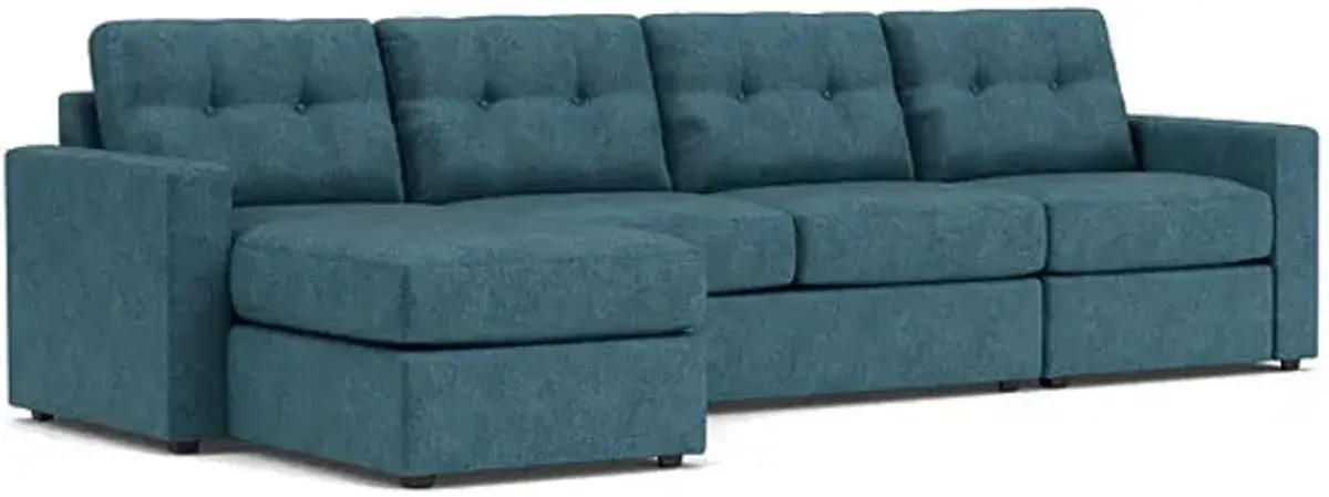 ModularOne Teal 3-Piece Sleeper Sofa with Left Arm Facing Chaise