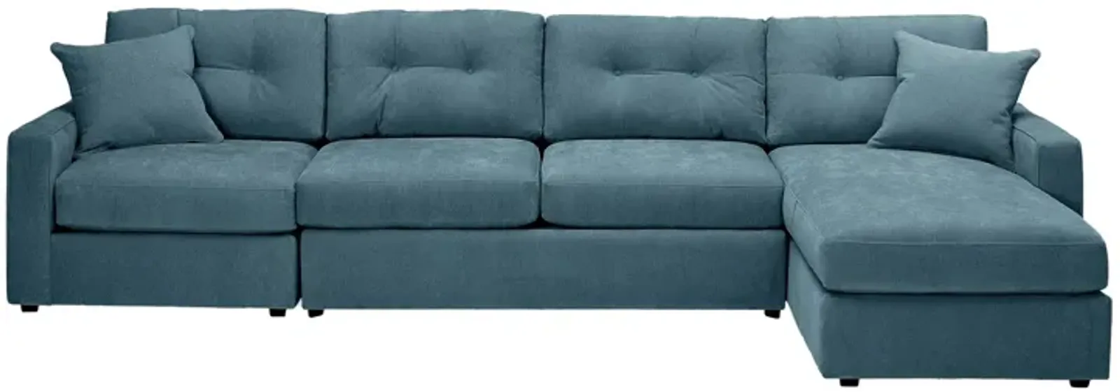 ModularOne Teal 3-Piece Sleeper Sofa with Right Arm Facing Chaise