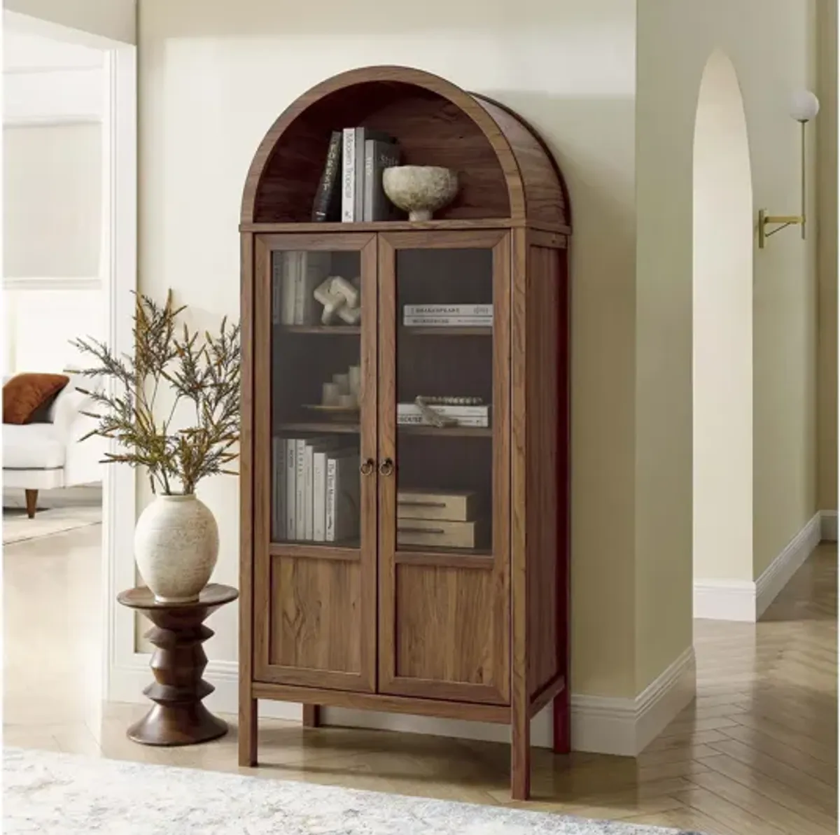 Tessa Tall Arched Storage Display Cabinet