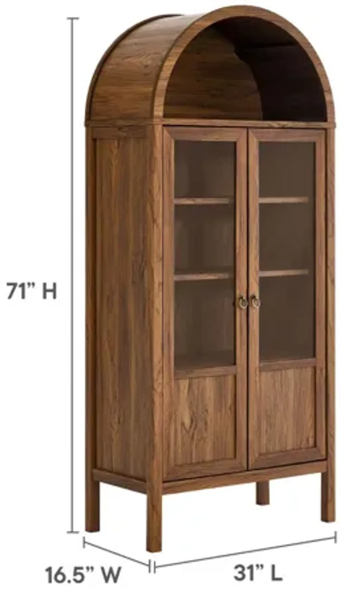 Tessa Tall Arched Storage Display Cabinet