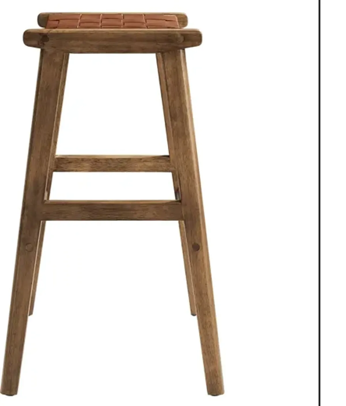 Saoirse Faux Leather Wood Bar Stool - Set of 2