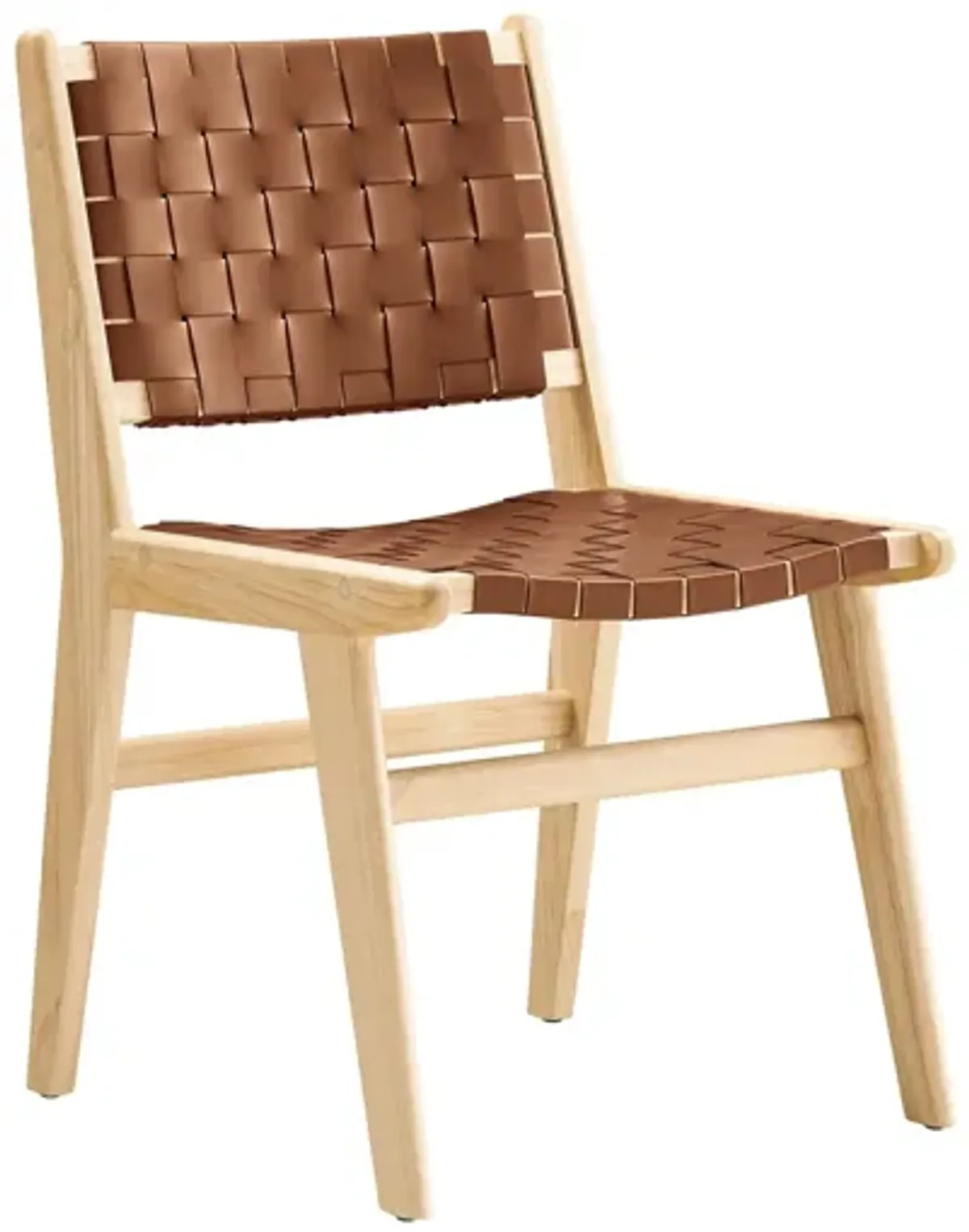 Saoirse Faux Leather Wood Dining Side Chair - Set of 2