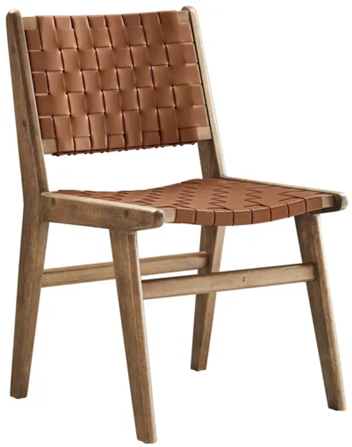 Saoirse Faux Leather Wood Dining Side Chair - Set of 2