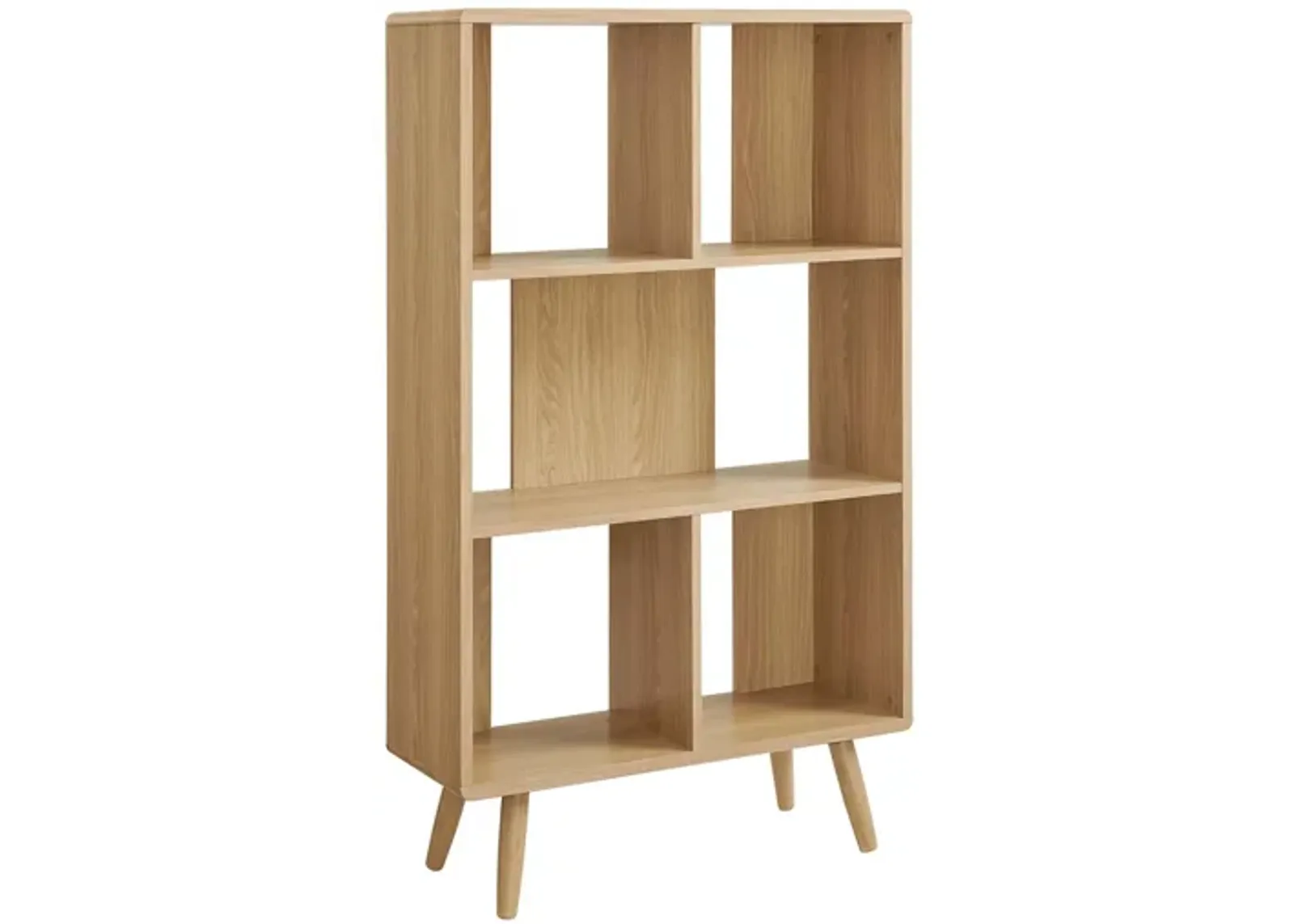 Transmit 5-Shelf Wood Grain Bookcase by Modway