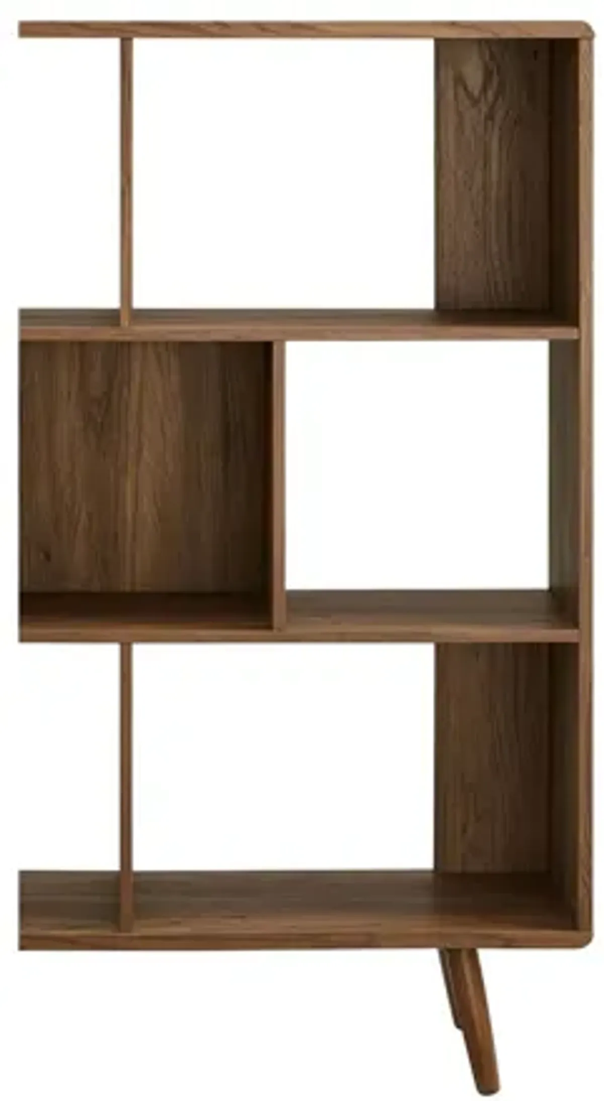 Transmit 7-Shelf Wood Grain Bookcase by Modway