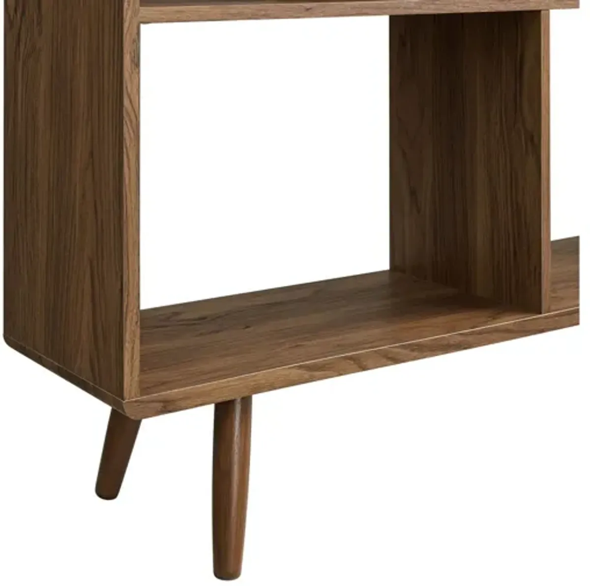 Transmit 7-Shelf Wood Grain Bookcase by Modway