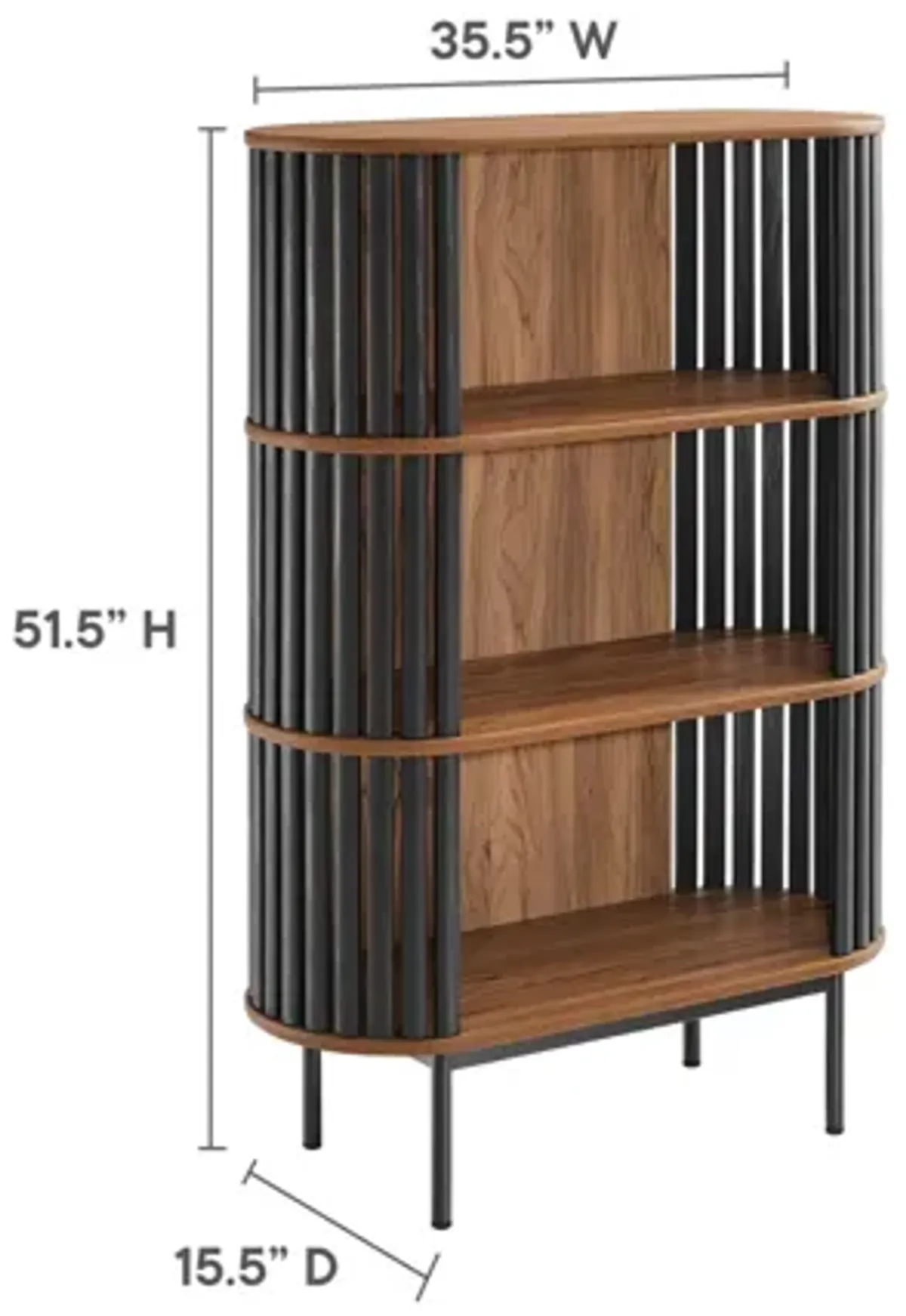 Fortitude Three Tier Display Cabinet by Modway