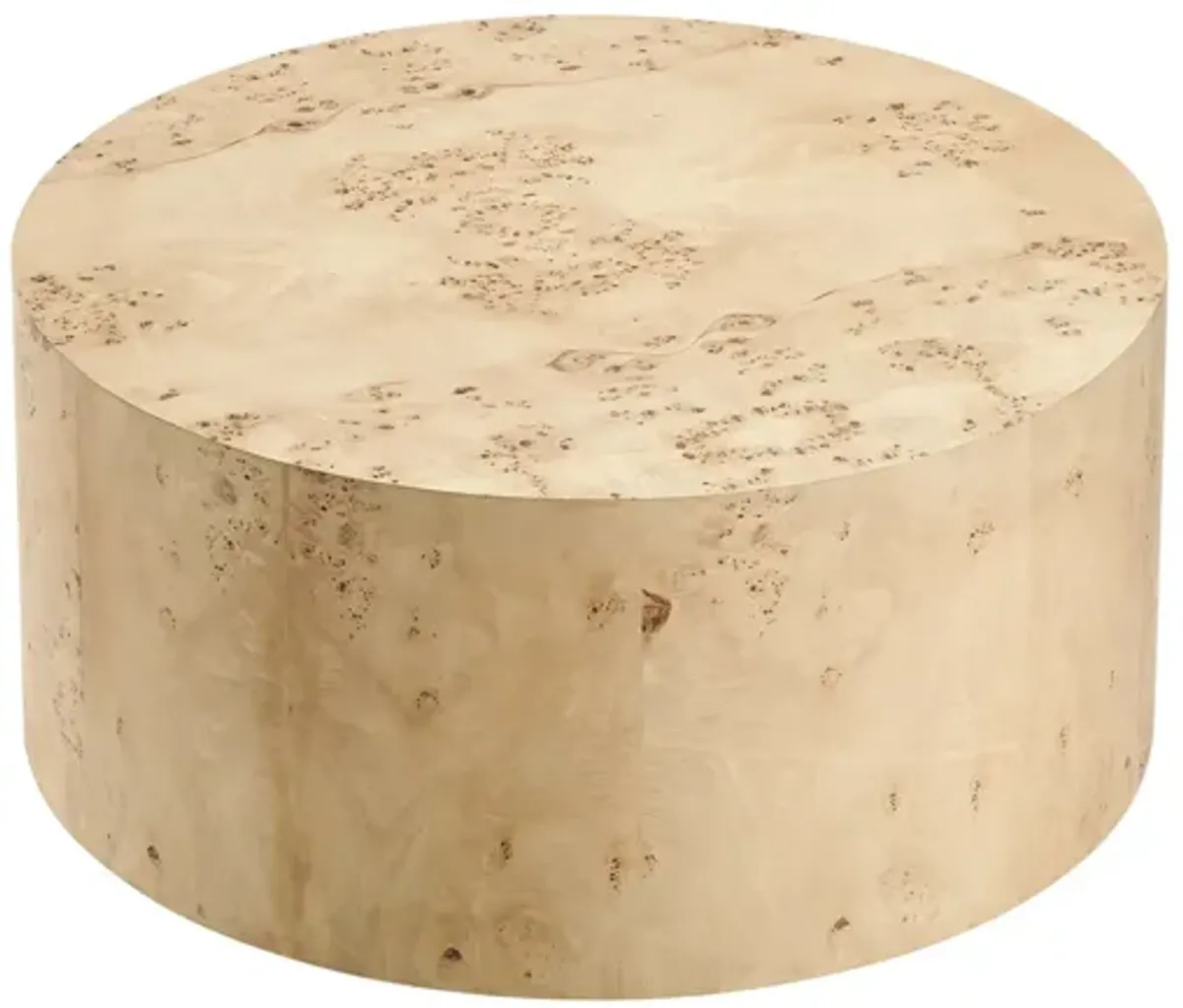 Cosmos 35" Round Burl Wood Coffee Table by Modway