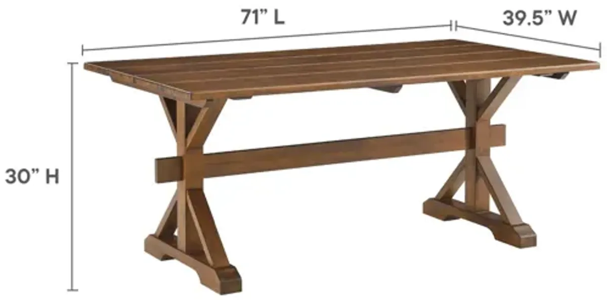 Windchime 71" Wood Dining Table by Modway