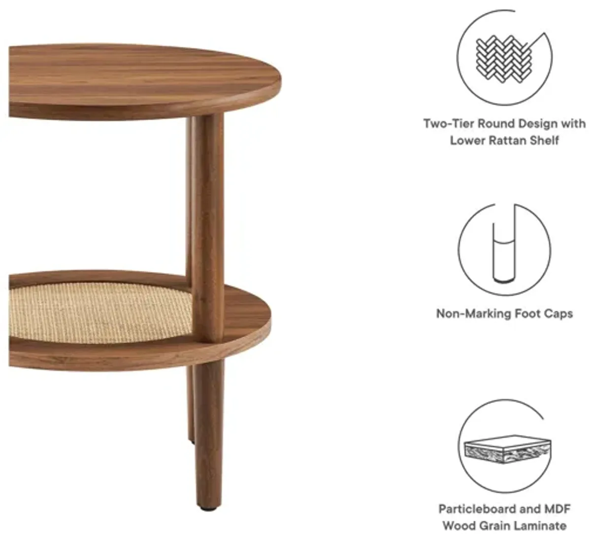 Torus Round Side Table by Modway