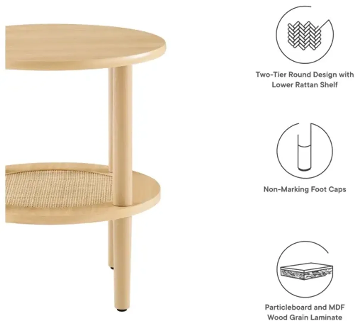 Torus Round Side Table by Modway