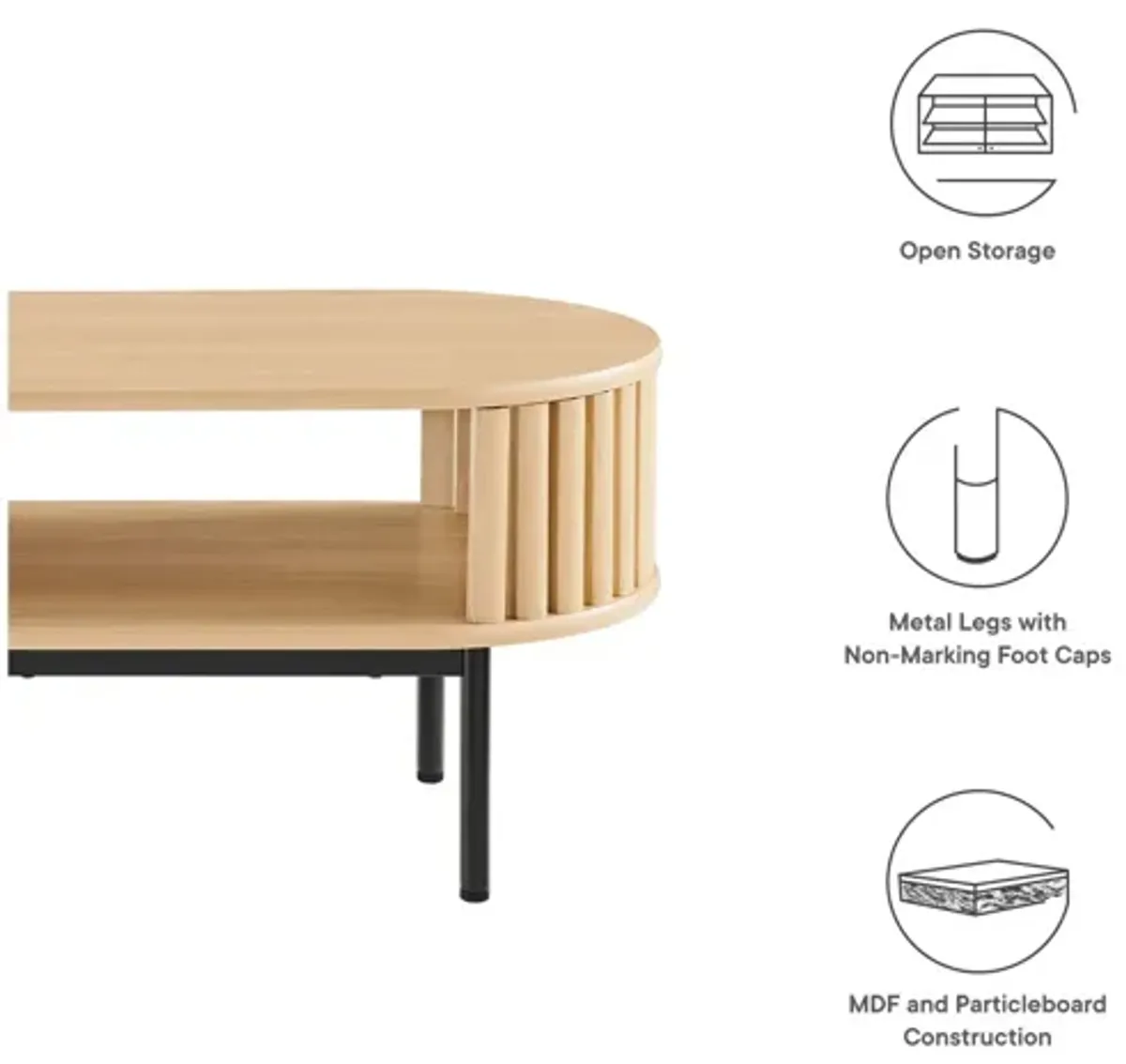 Fortitude Wood Coffee Table by Modway