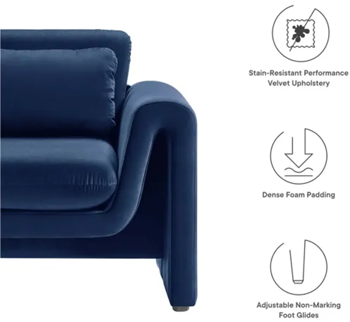 Waverly Performance Velvet Armchair