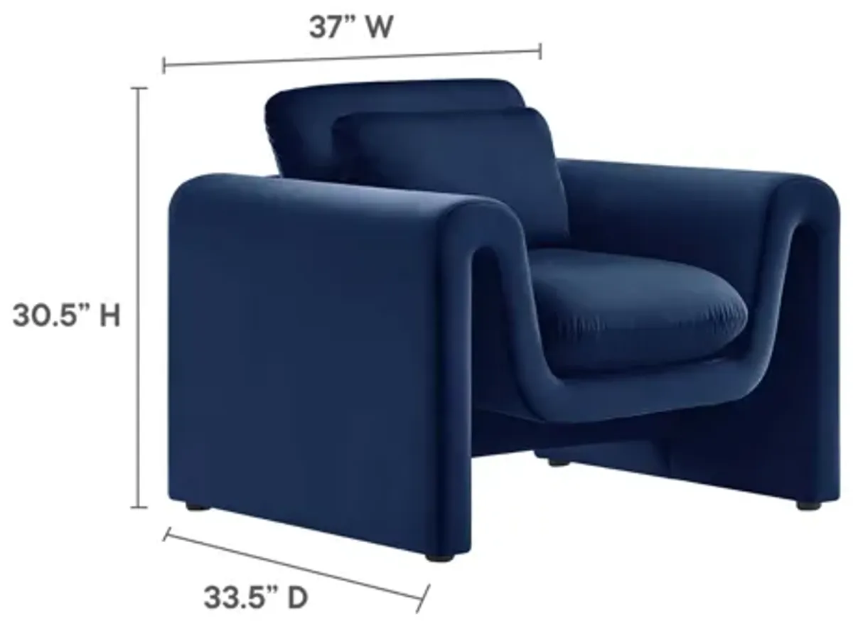 Waverly Performance Velvet Armchair