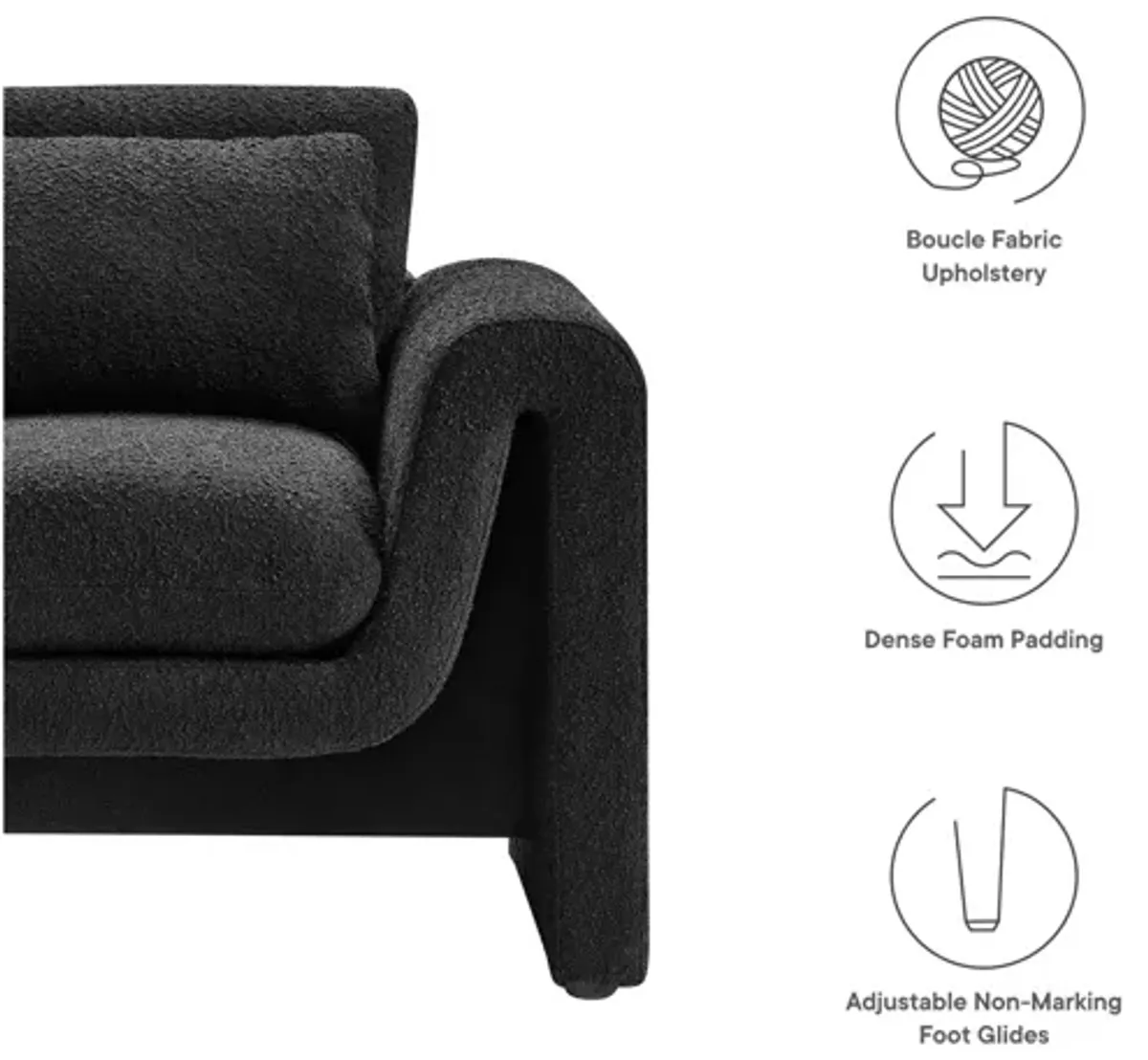 Waverly Boucle Upholstered Armchair