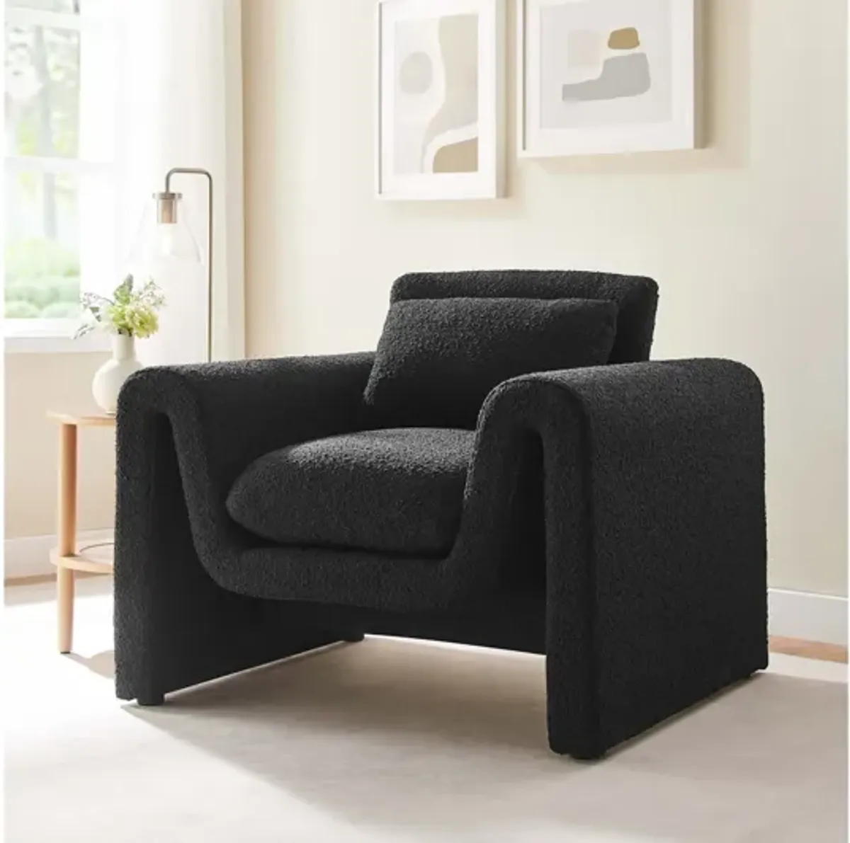 Waverly Boucle Upholstered Armchair