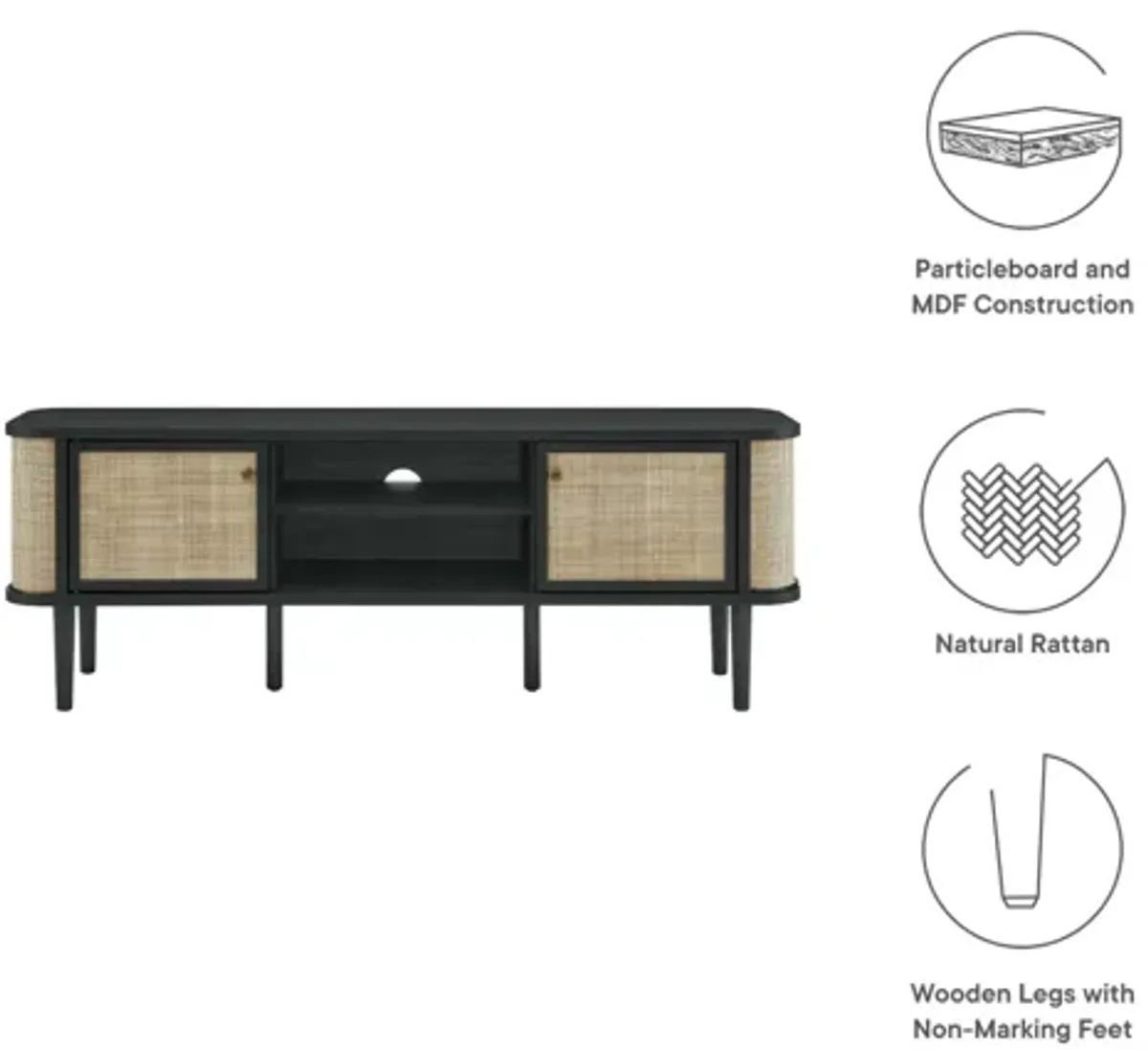 Miramar 60'' Wood TV Stand by Modway