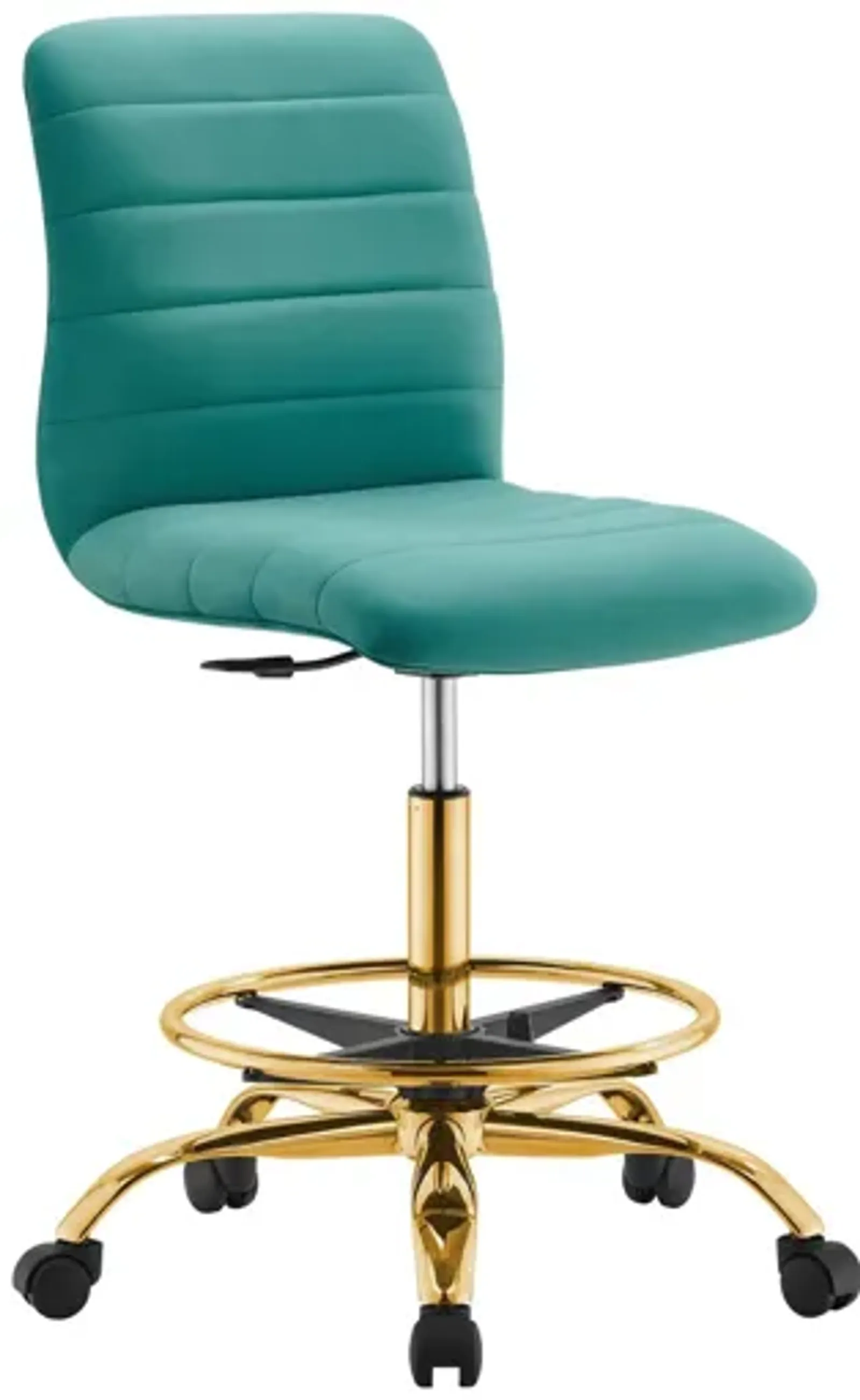 Ripple Armless Performance Velvet Drafting Chair by Modway