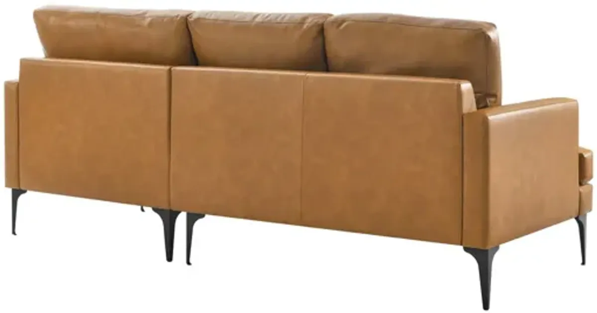 Evermore Right-Facing Vegan Leather Sectional Sofa by Modway