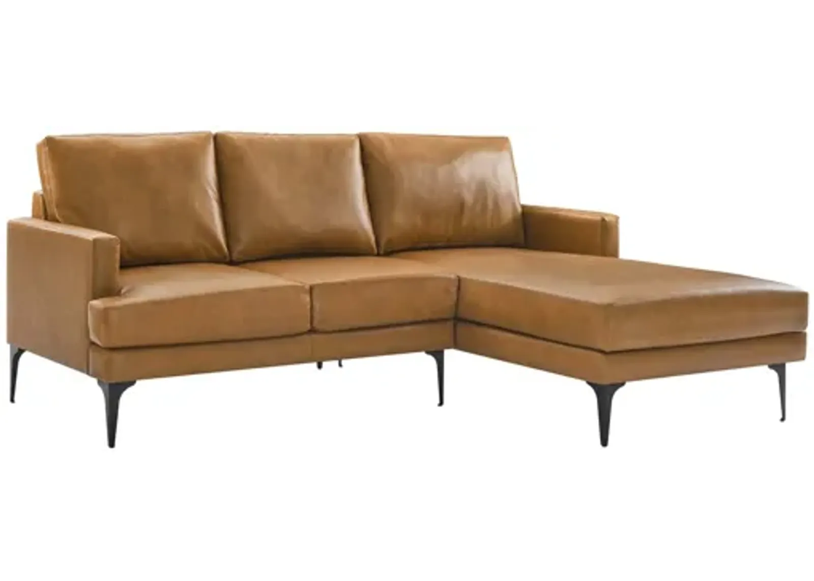 Evermore Right-Facing Vegan Leather Sectional Sofa by Modway