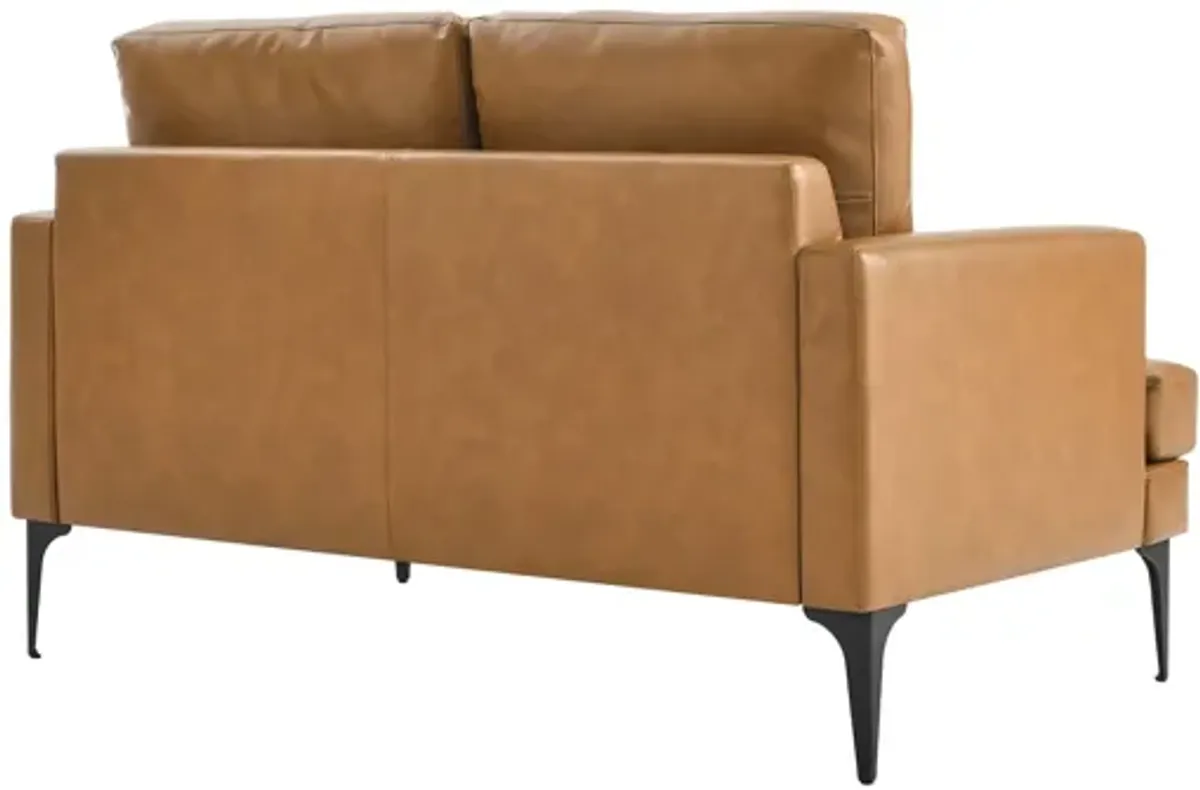 Evermore Vegan Leather Loveseat by Modway