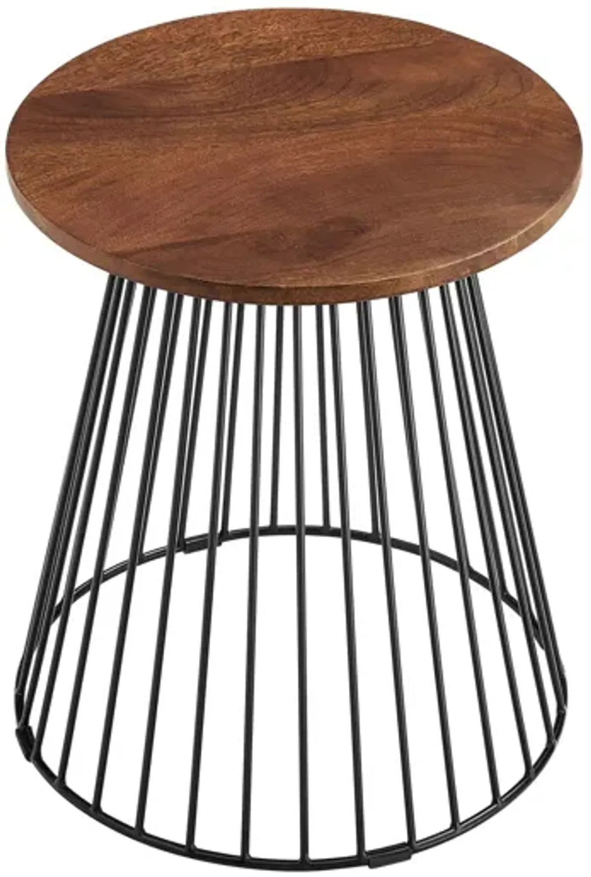 Valeo Round Wood and Metal Side Table