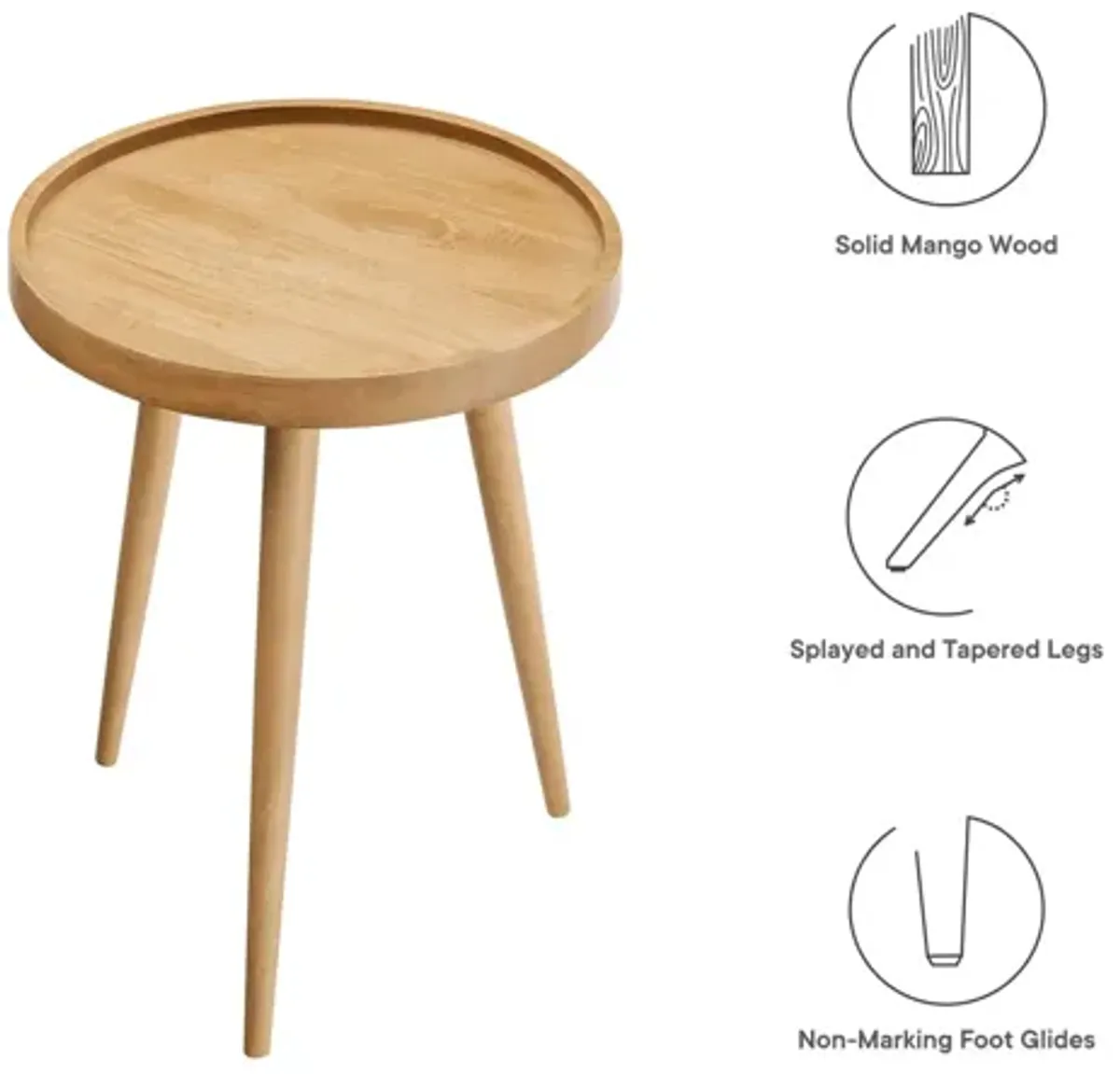 Chiro Round Wood Side Table