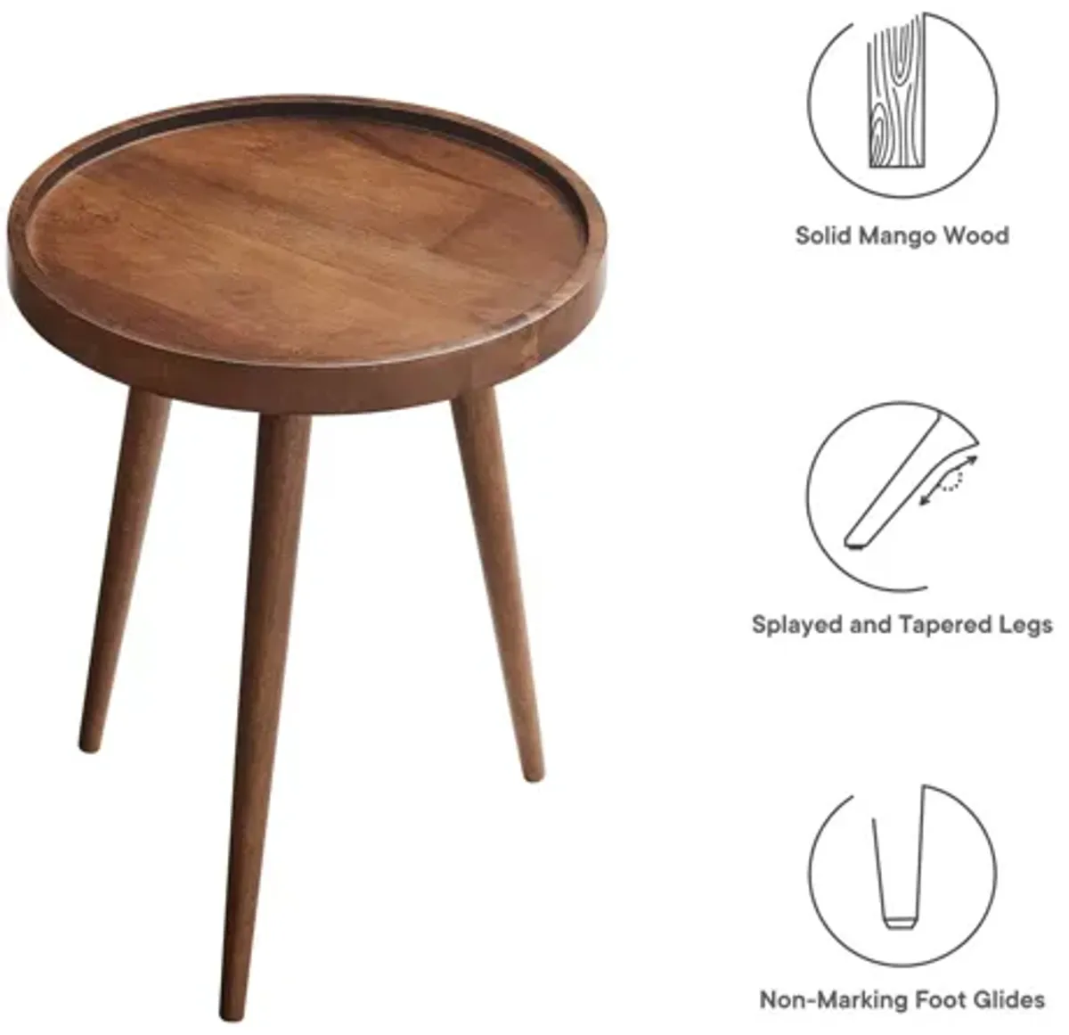 Chiro Round Wood Side Table