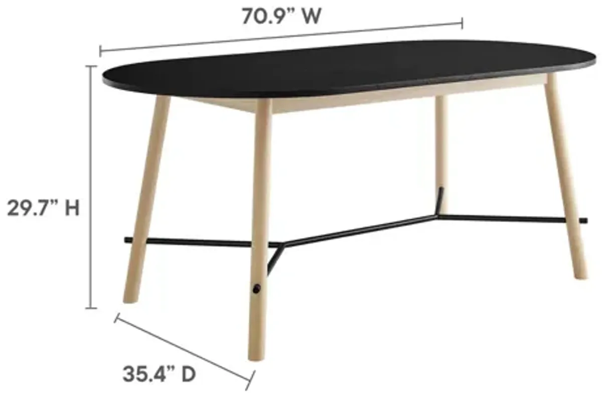 Infuse 71" Wood Grain Dining Table